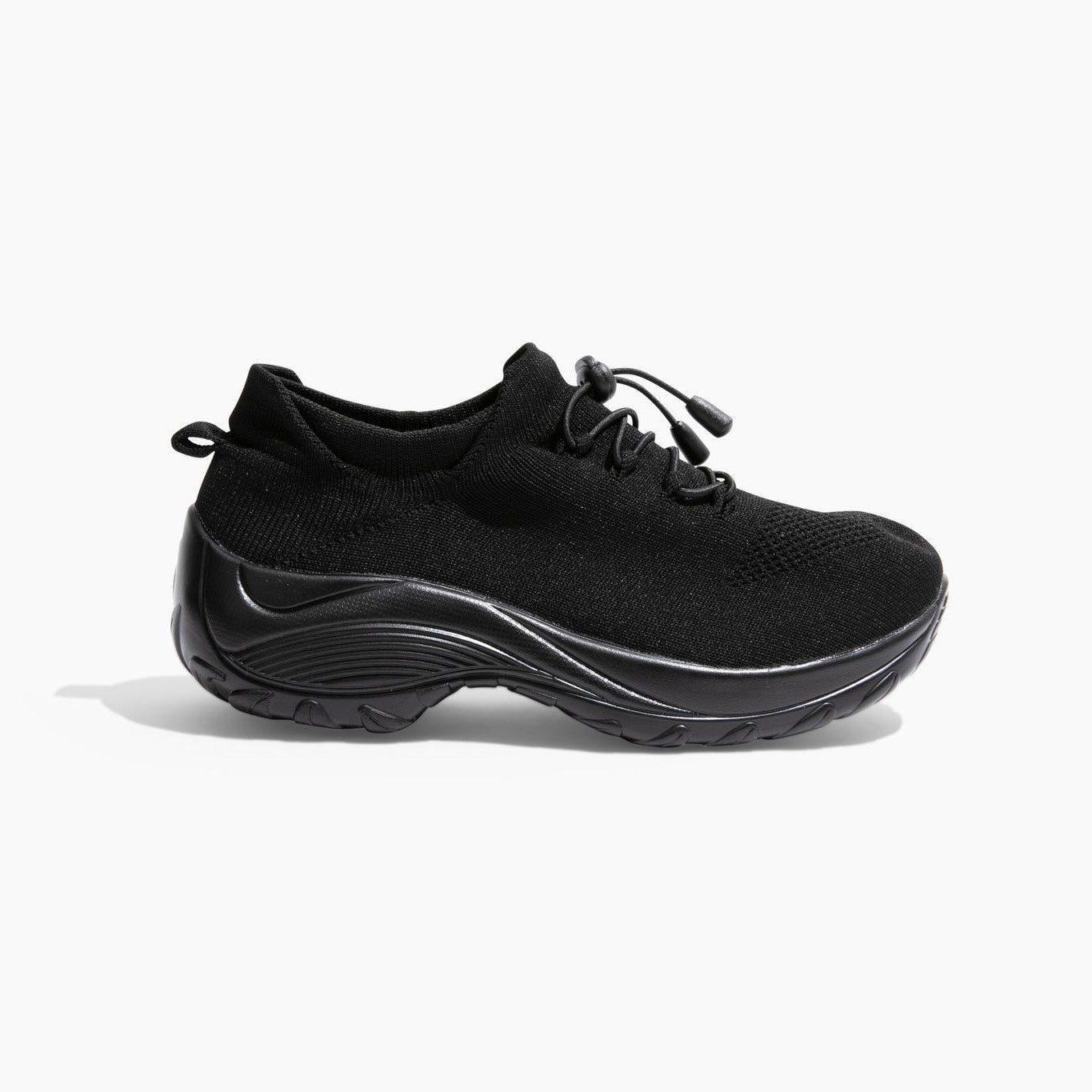 Women’s Knit Toggle Walking Shoes with Cushioned Sole