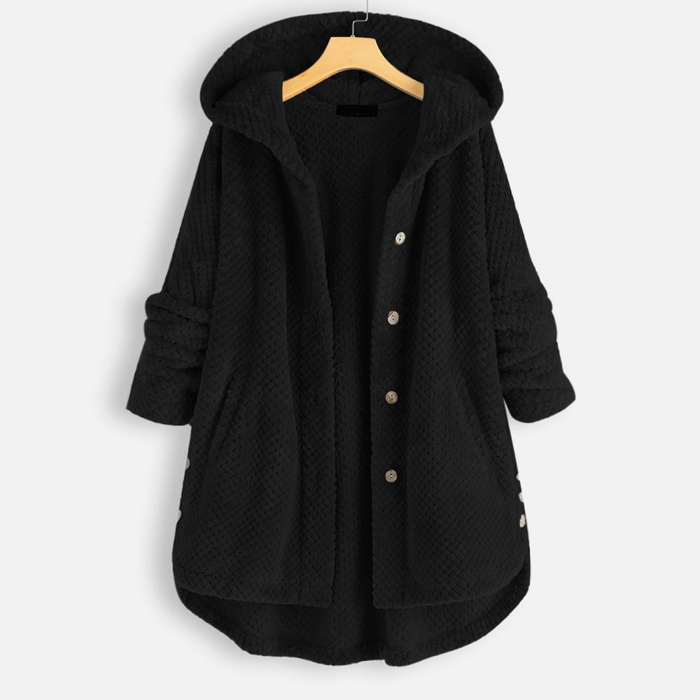 Damejakke i blødt fleece – varm, behagelig, let, afslappet, hverdagsagtig, hyggelig lag-på-lag cardigan