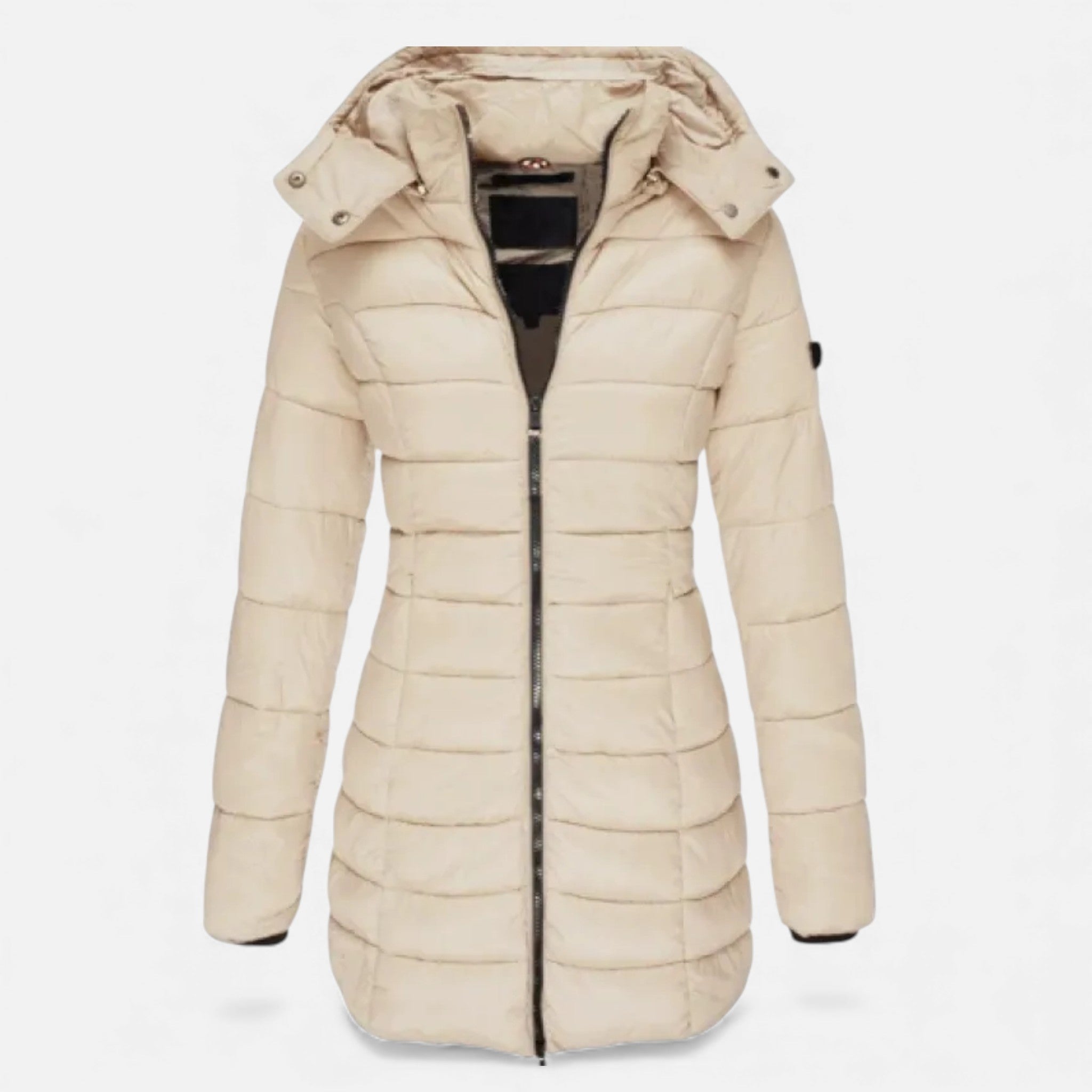 Valmonti | Women’s Puffer Quilted Slim Mid-Length Jacket – Overcoat