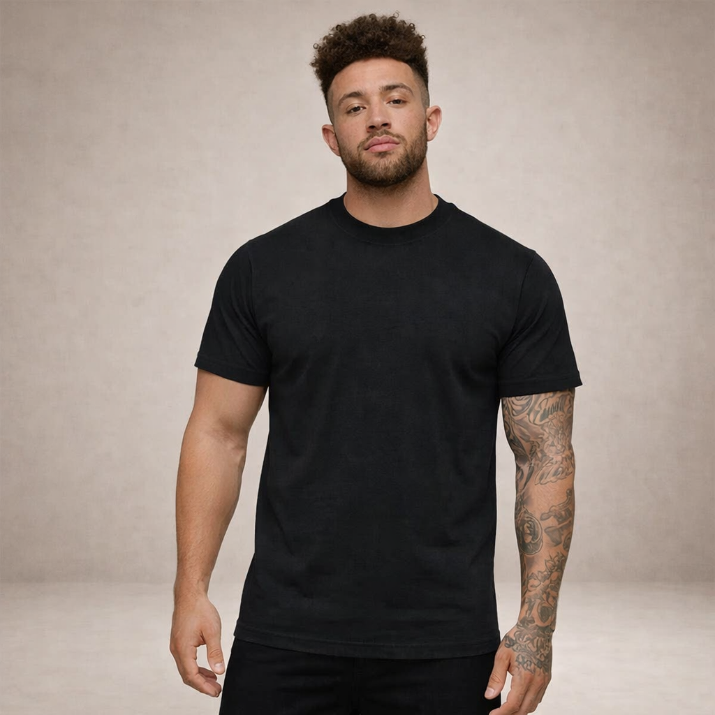 Men’s Slim Fit Crew Neck Essential Cotton T-Shirt