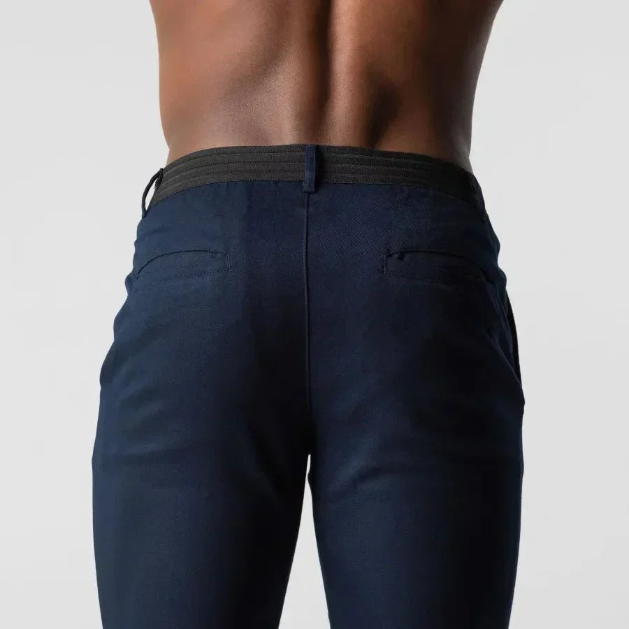 Pánské chino kalhoty v úzkém střihu se zúženými nohavicemi – elegantní ležérní styl ke kotníkům