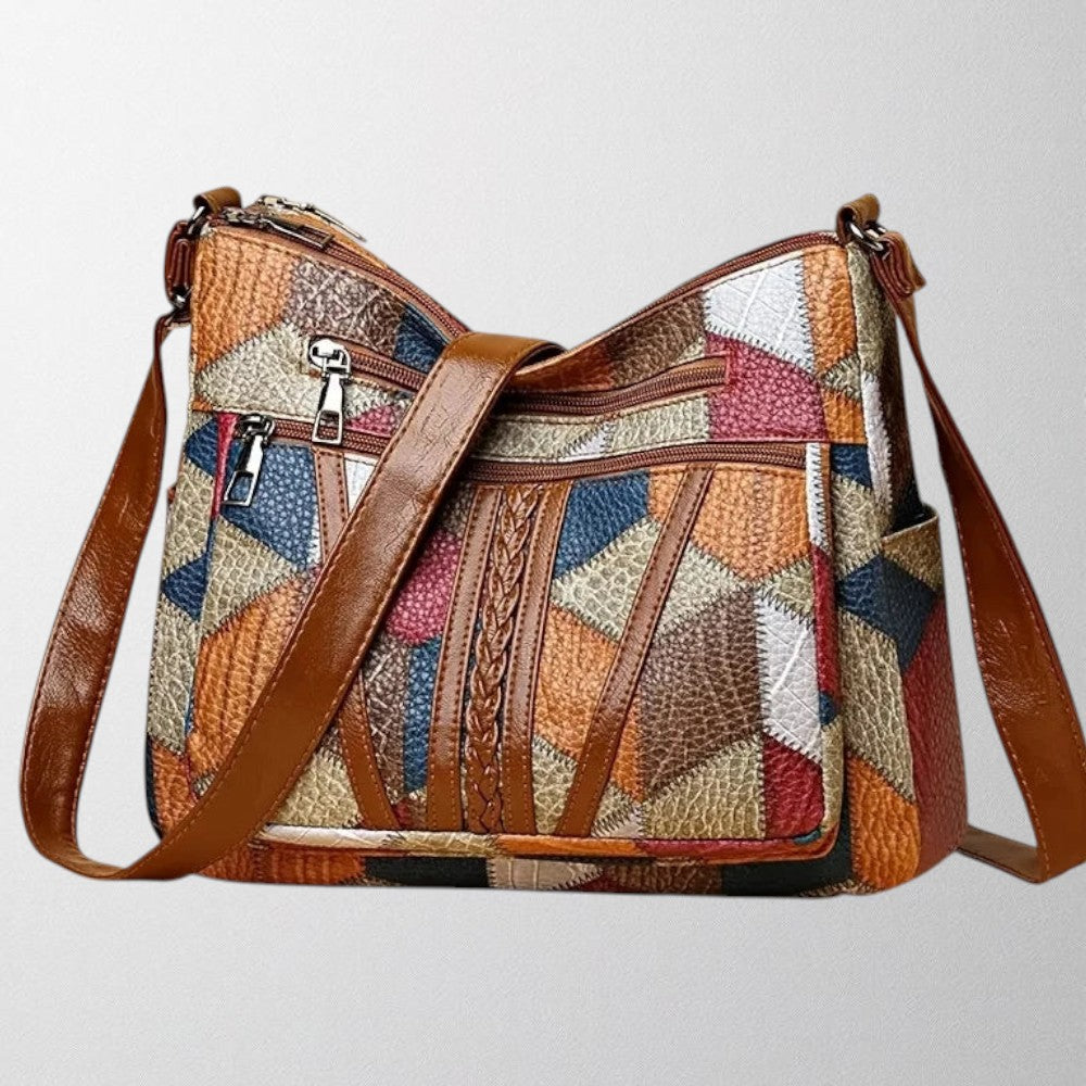 Sac à bandoulière pour femme en cuir véritable - spacieux, multi-poches, à porter en bandoulière, pour le travail, les voyages, le shopping, les sorties en ville, les week-ends et un usage quotidien organisé