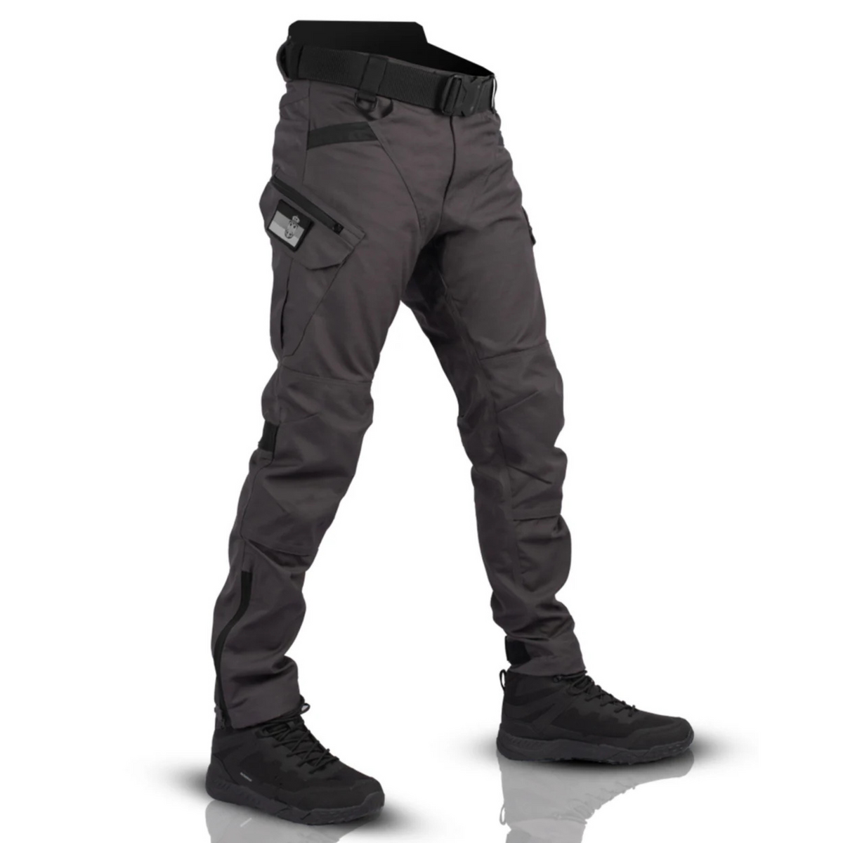 Men’s Regular-Fit Cargo Trousers – Tactical Utility Pants with Multiple Pockets and Panelled Knees