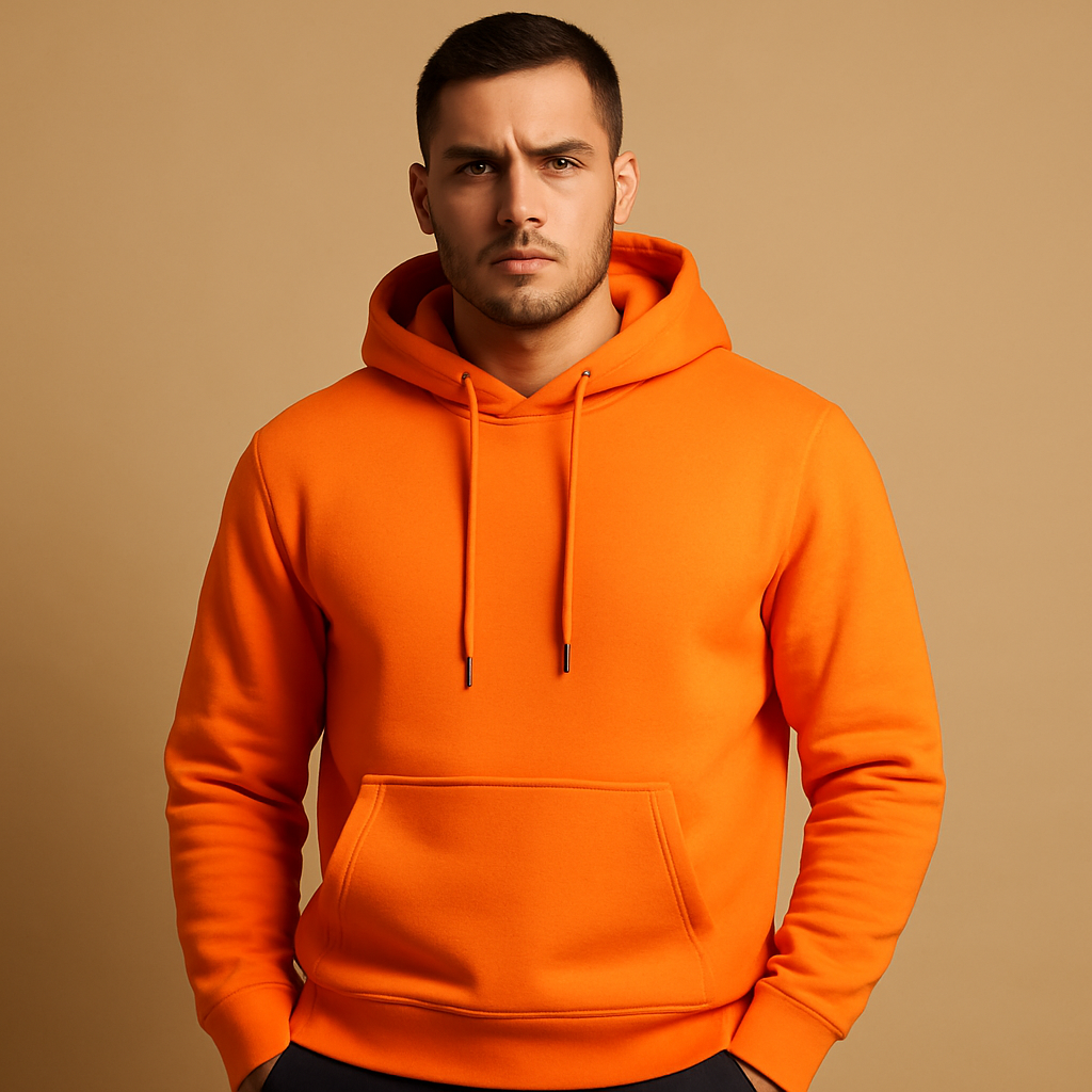 Sudadera con capucha suave de hombre y bolsillo tipo canguro - Capa informal de corte relajado para el fin de semana y los días frescos
