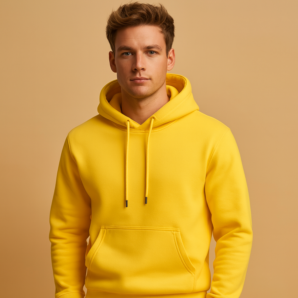 Sudadera con capucha suave de hombre y bolsillo tipo canguro - Capa informal de corte relajado para el fin de semana y los días frescos