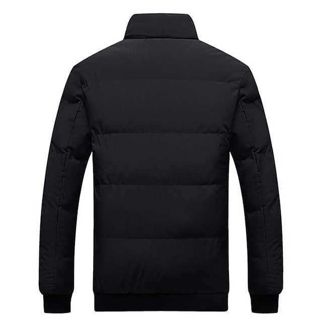 Herren-Isolations-Pufferjacke für den Winter - warme Oberjacke mit Reißverschluss für den lässigen Alltag, Städtereisen und entspannte Wochenend-Looks bei kaltem Wetter