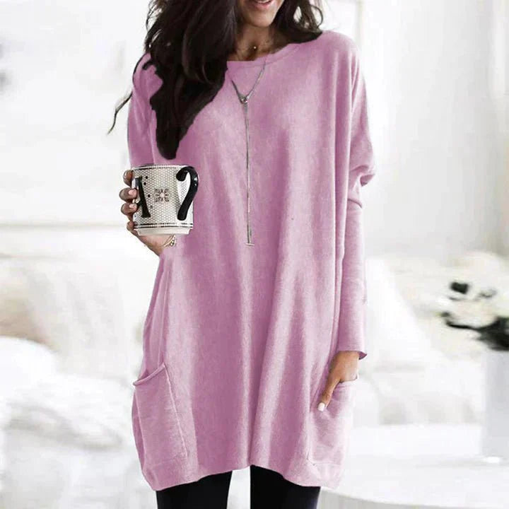 Women’s Casual T-Shirt With Pockets – Comfortable Breathable Soft Stylish Everyday Relaxed Fit