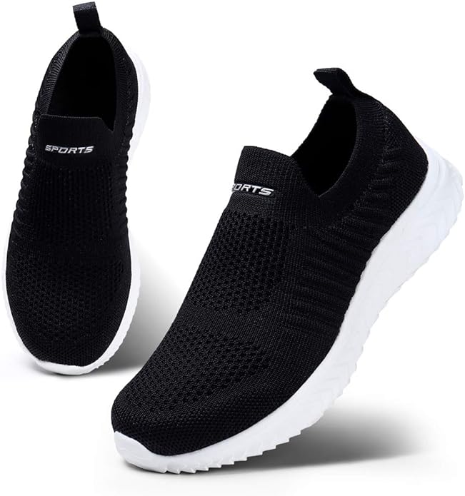Pantofi sport ușori pentru femei, slip-on, cu amortizare pentru confort la mers