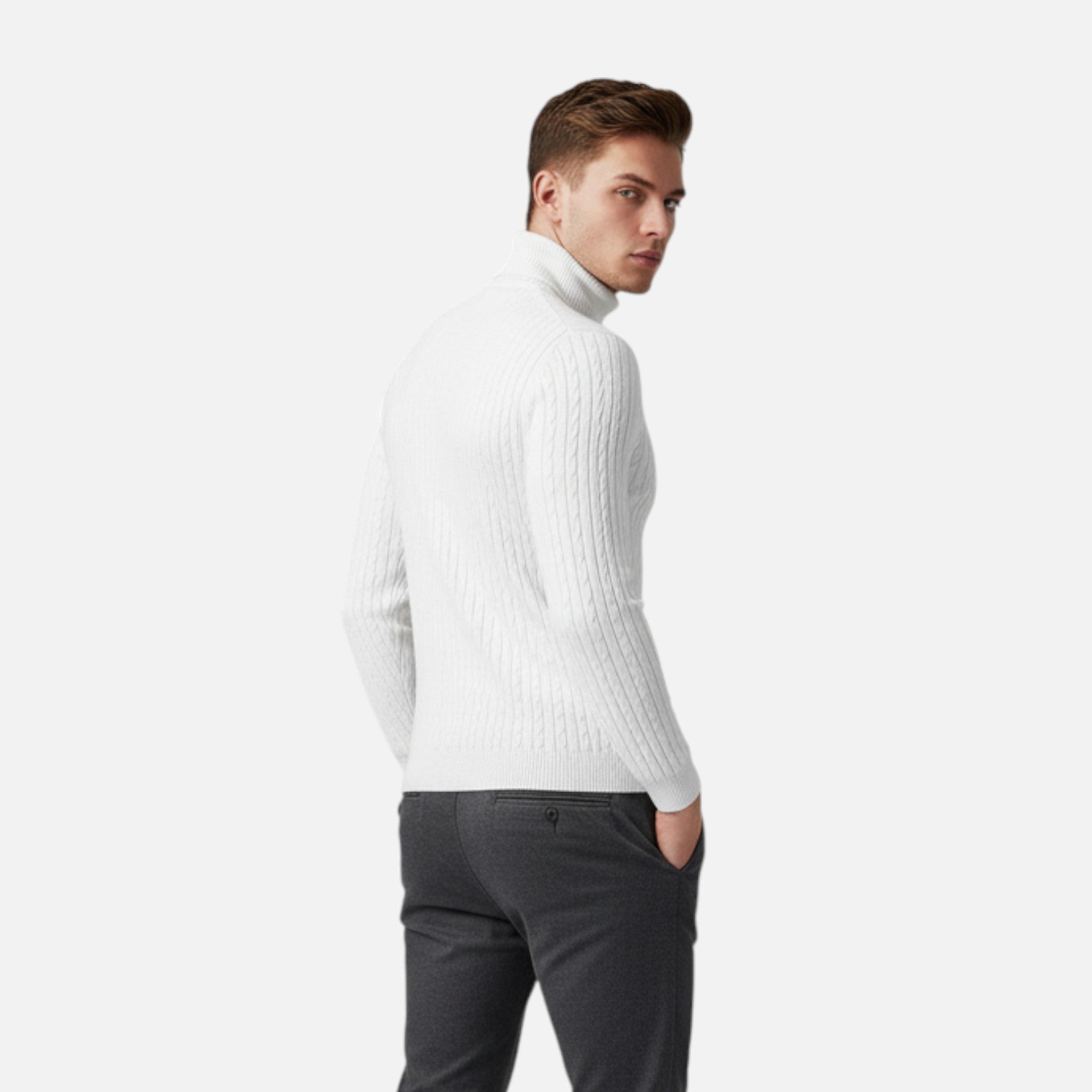 Valmonti | Men’s Wool High-Neck Pullover