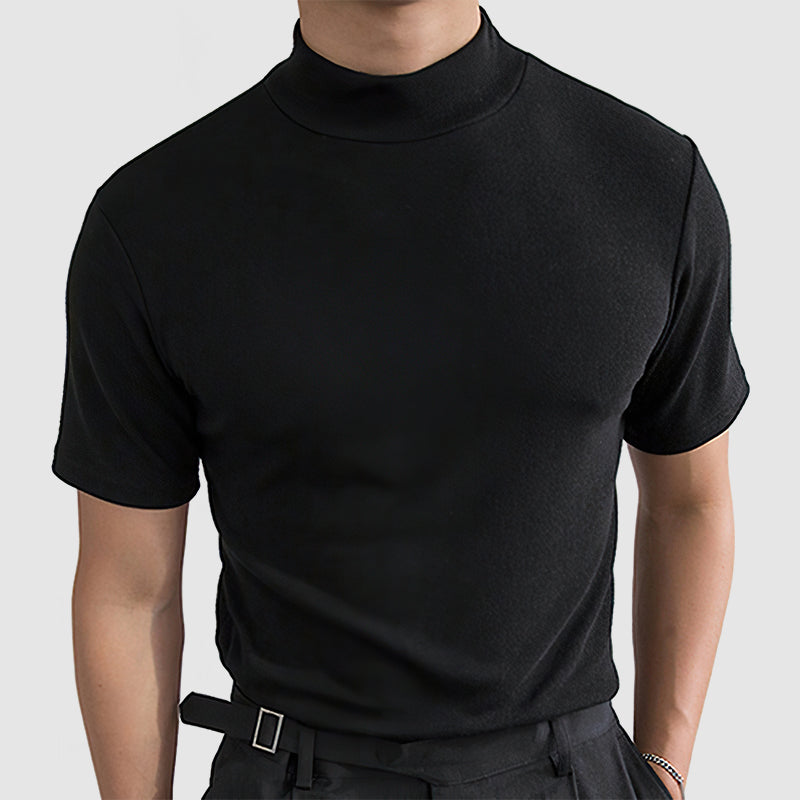 Ανδρικό Πολυτελές T-Shirt από Ελαστικό Βαμβάκι, Άνετο Καθημερινό Casual Μπλουζάκι για Όλες τις Εποχές σε Μαύρο, Λευκό και Γκρι
