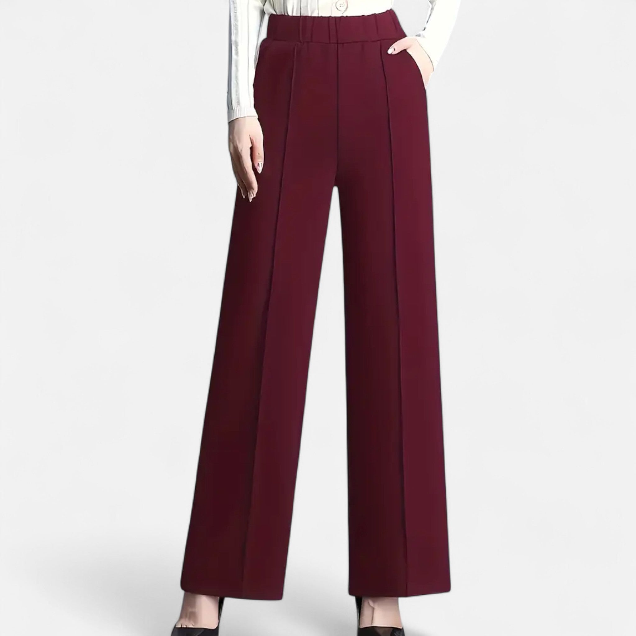 Valmonti | Women’s High-Waist Straight-Leg Trousers