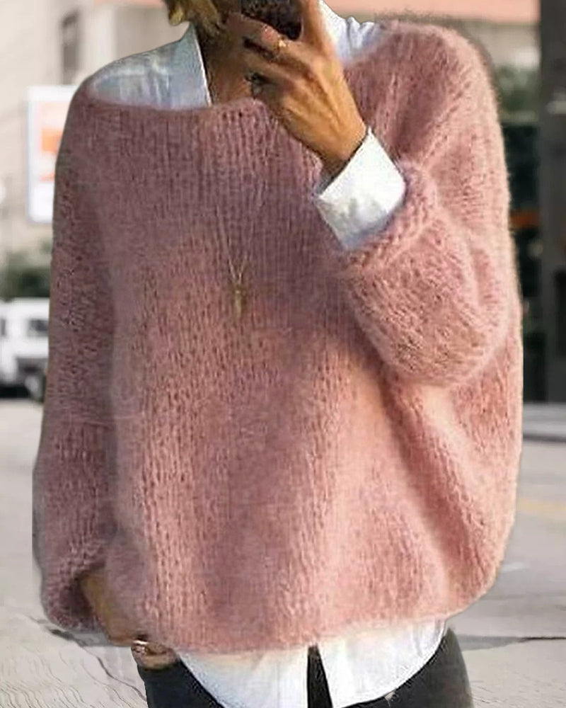 Maglione Donna Spalle Scoperte – Morbido Maglione Soffice e Confortevole Casual Quotidiano