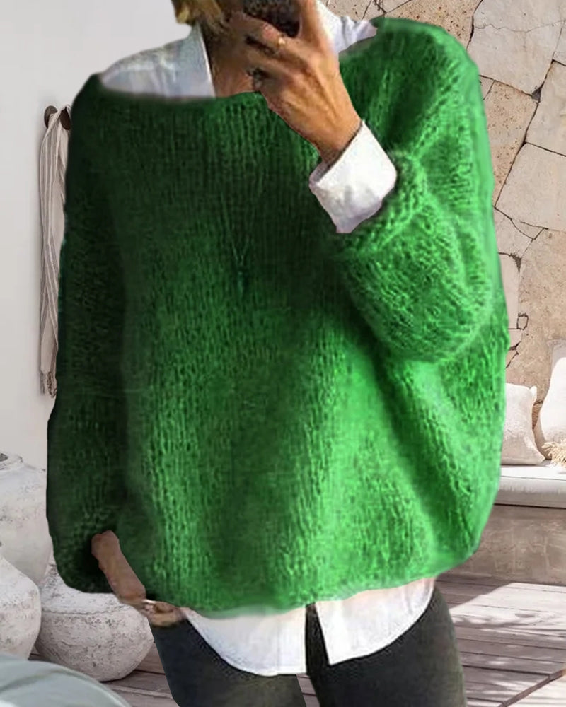 Maglione Donna Spalle Scoperte – Morbido Maglione Soffice e Confortevole Casual Quotidiano