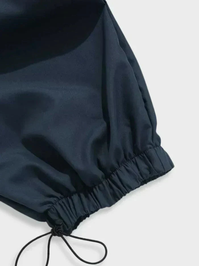 Cargo-bukser til mænd med brede ben – baggy streetwear-bukser med elastisk talje og praktiske lommer