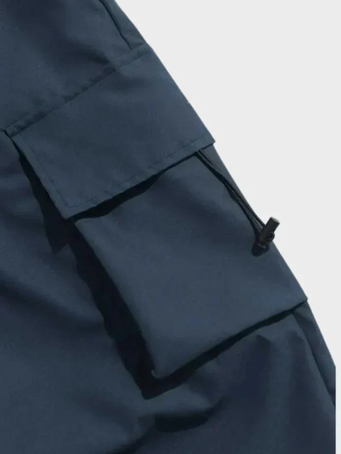 Cargo-bukser til mænd med brede ben – baggy streetwear-bukser med elastisk talje og praktiske lommer