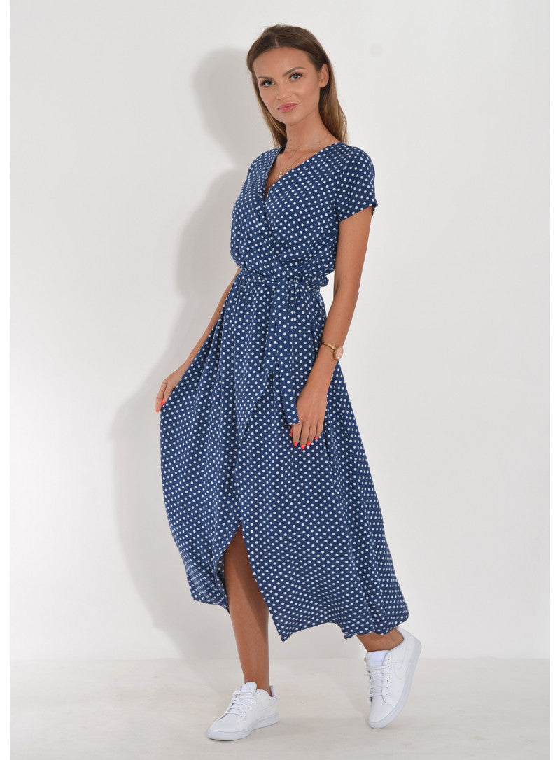 Vestido largo de verano estampado para mujer – fluido, transpirable, cómodo, elegante, corte en A, ideal para vacaciones y uso diario