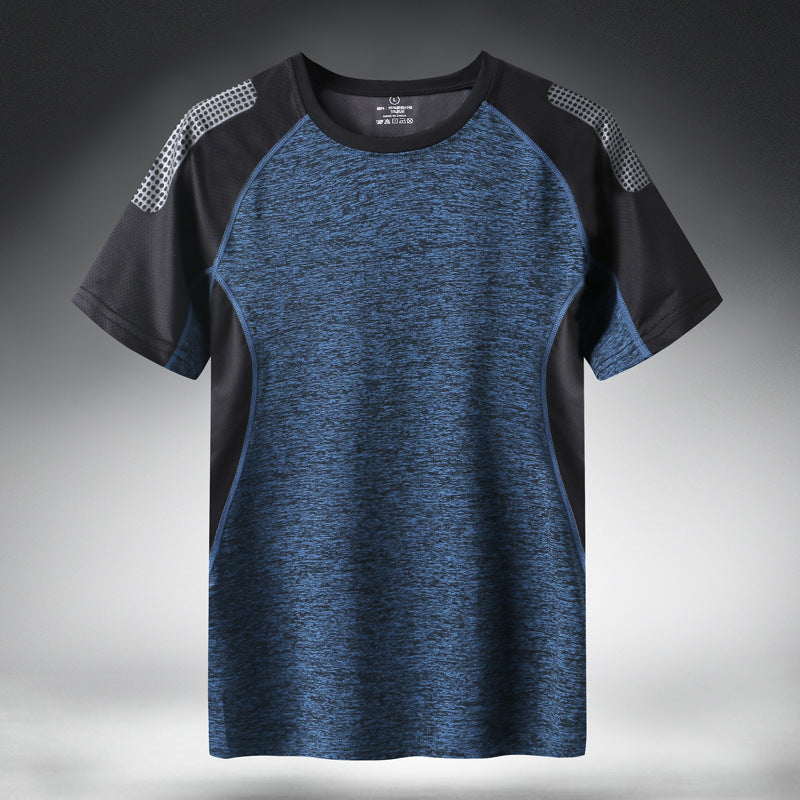 Męski sportowy T-shirt szybkoschnący - lekka, przewiewna koszulka treningowa z krótkim rękawem na siłownię, treningi biegowe, aktywność na świeżym powietrzu i aktywne lato