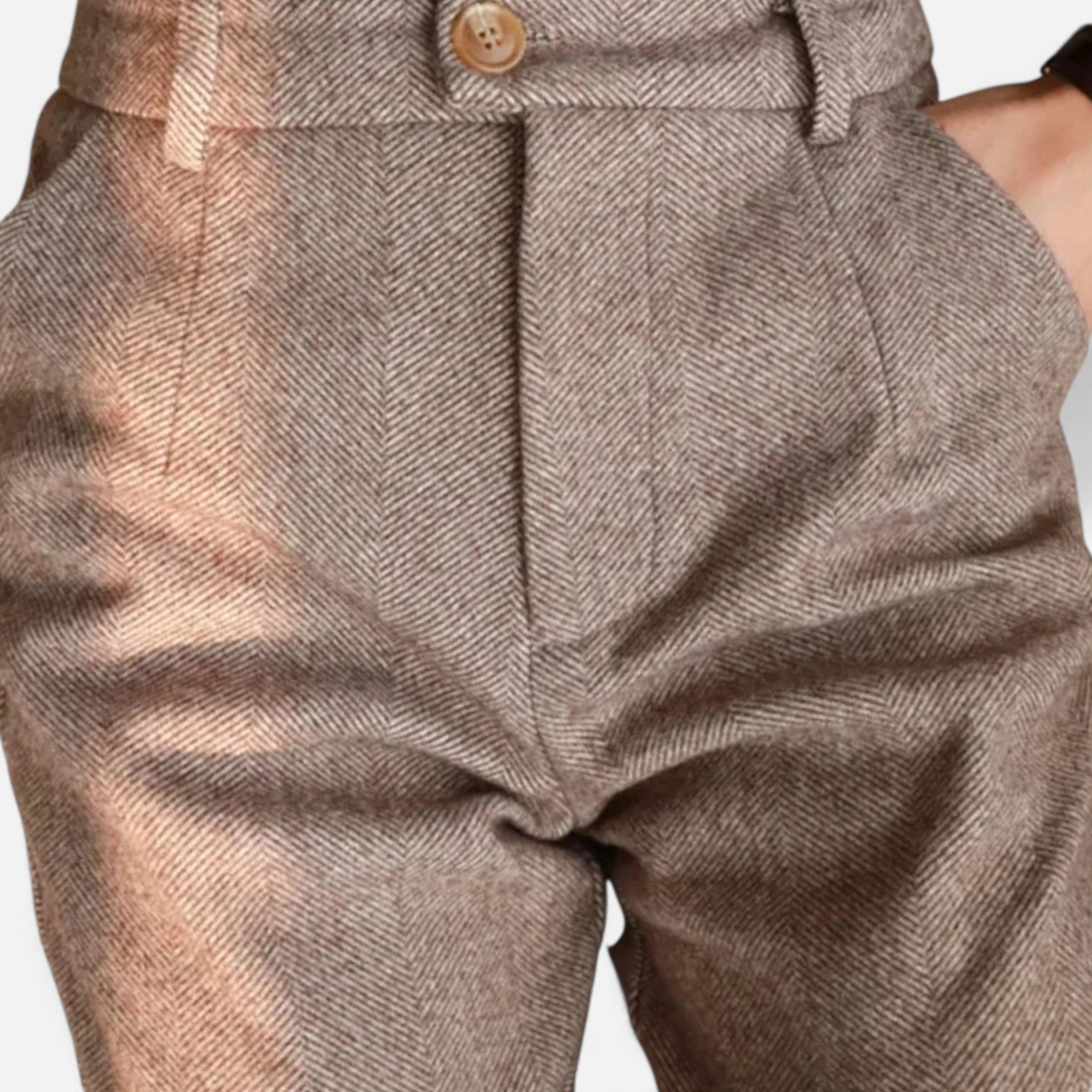 Valmonti | Women’s Wool Pencil Pants – High-Waist Elegance