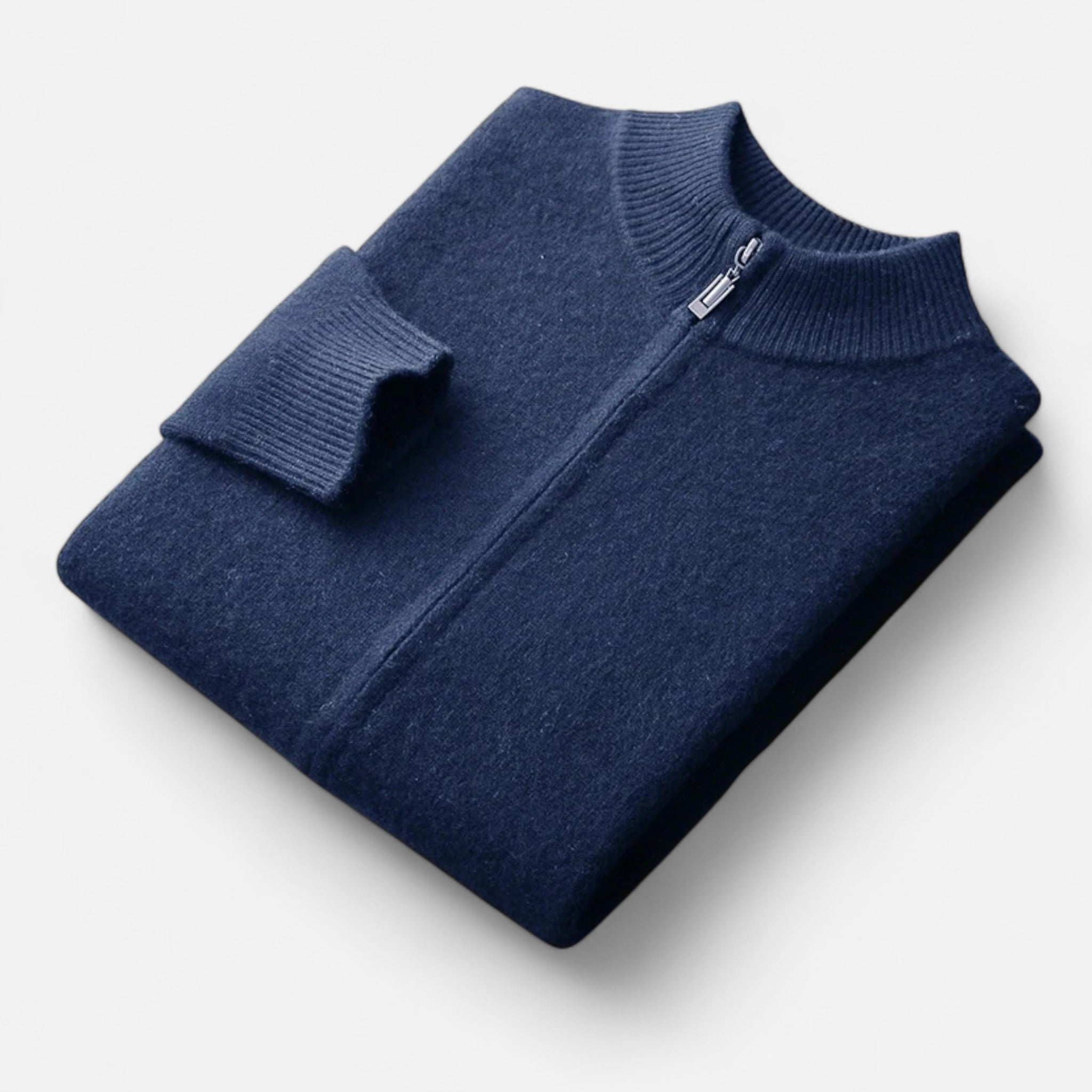 Valmonti | Men’s Cardigan – Merino Wool Zippered Elegance