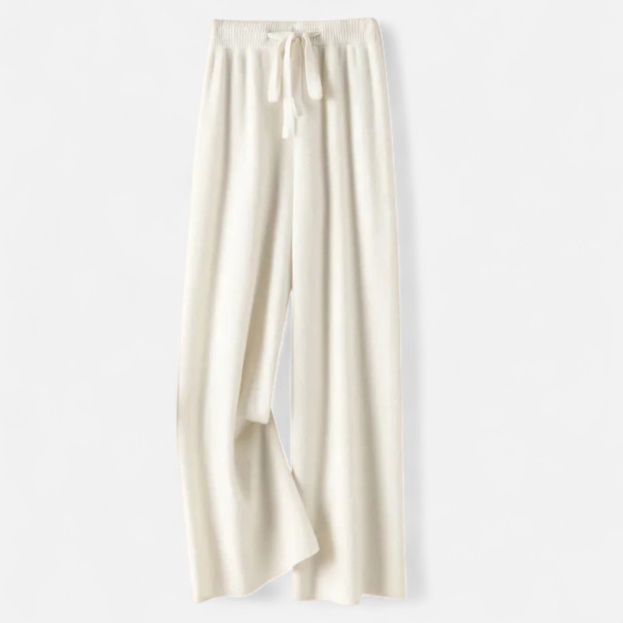 Valmonti | Women’s Knitted Trousers – High-Waist Straight-Leg Elegance