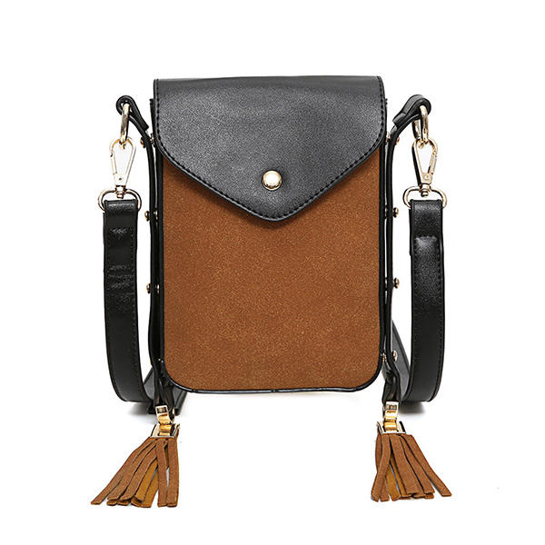 Women’s Mini Crossbody Bag – Compact Flap Design with Adjustable Strap and Tassel Details
