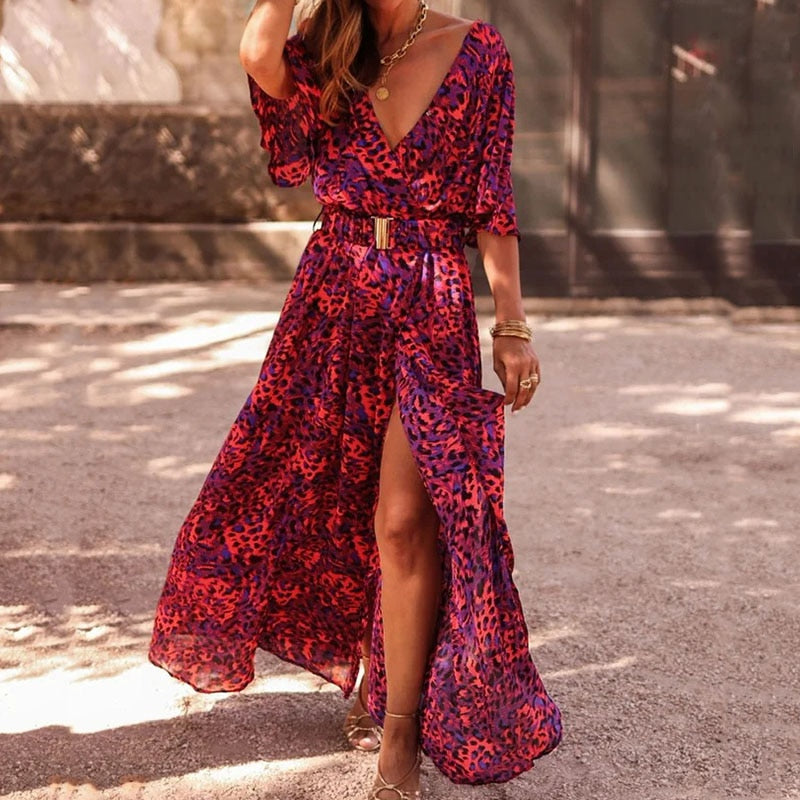layering wrap dress Wrap Origami Below Knee Dress