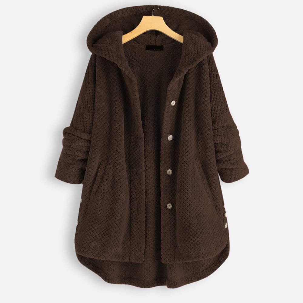 Damejakke i blødt fleece – varm, behagelig, let, afslappet, hverdagsagtig, hyggelig lag-på-lag cardigan