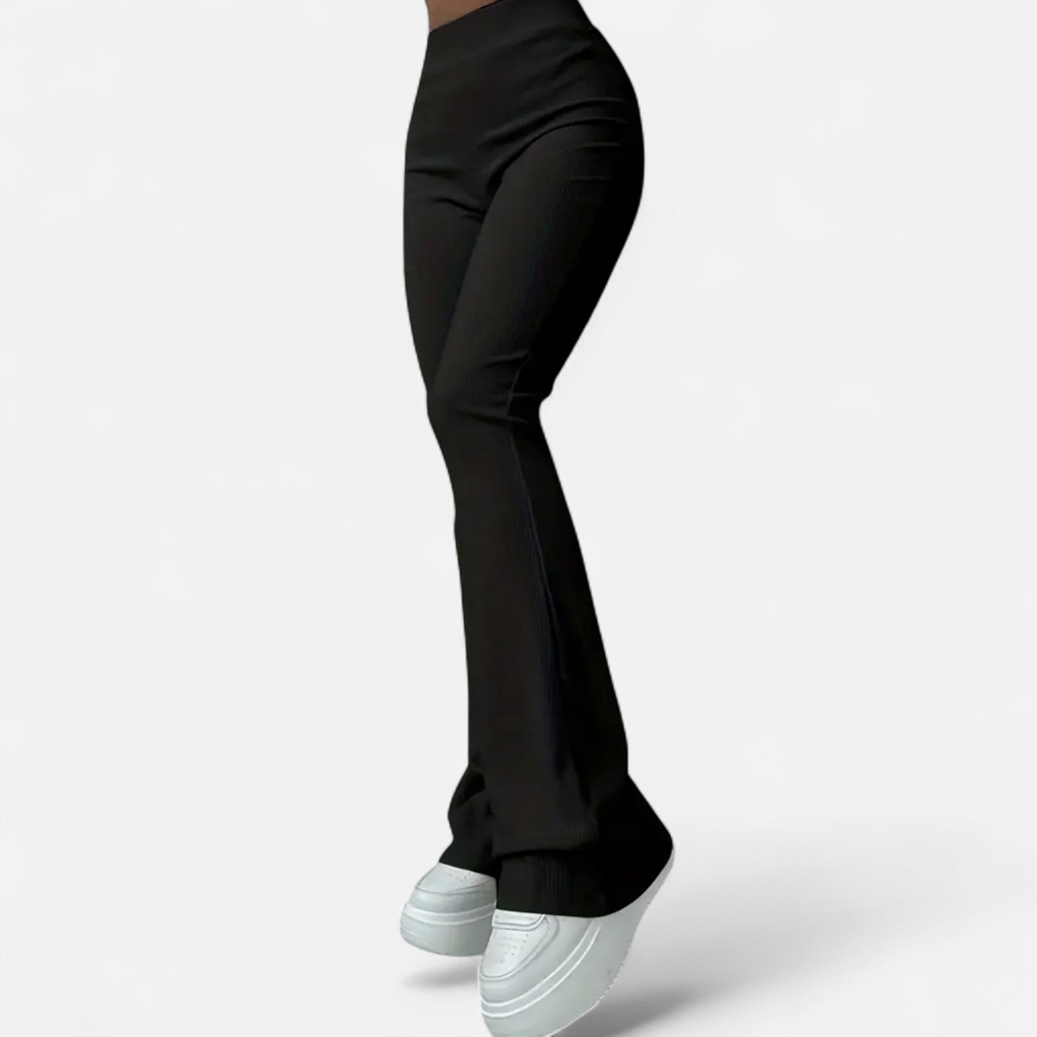 Valmonti | Women’s Slim Leggings – High-Waist Ribbed Elegance