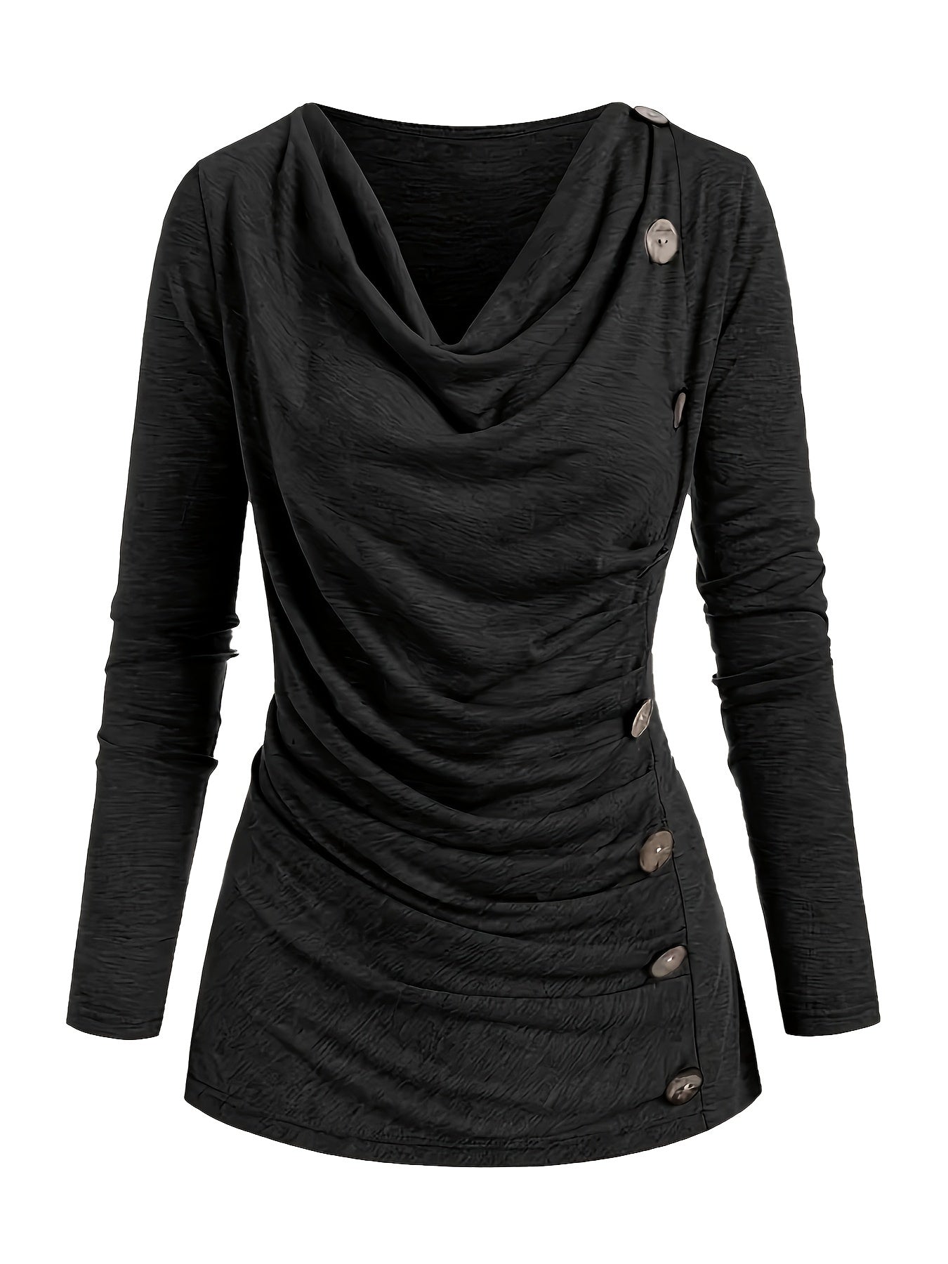 Maglia Casual Donna in Maglia con Collo Alto e Dettagli a Volant Moda Quotidiana alla Moda Leggera e Confortevole