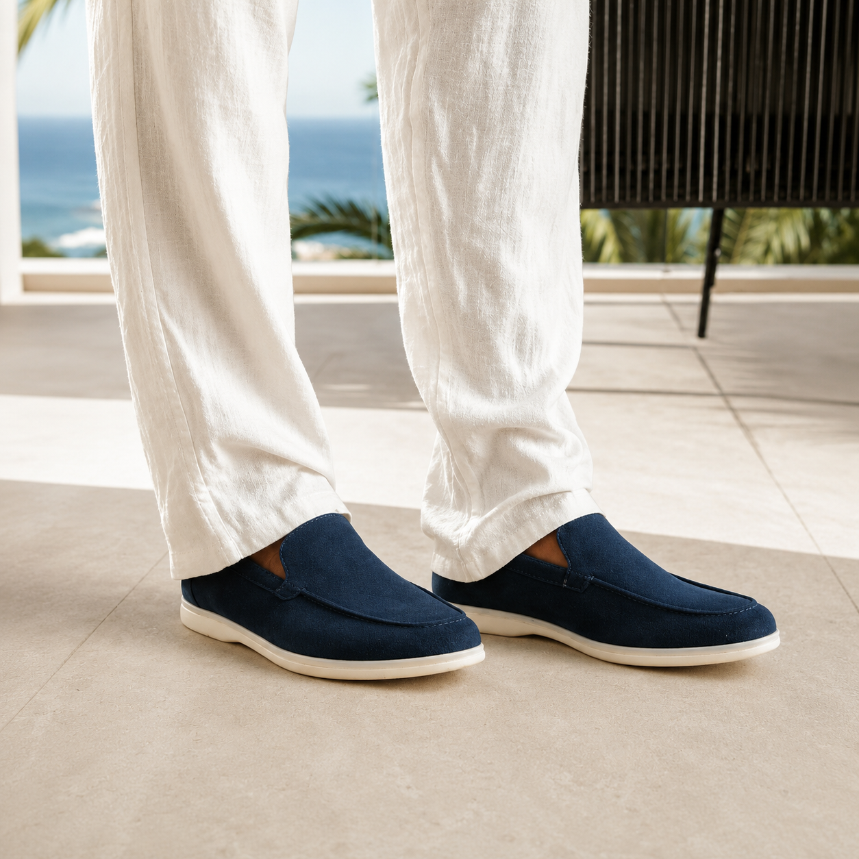 Pánské nazouvací mokasíny ve stylu semiše – minimalistické elegantně-ležérní boty pro každodenní nošení