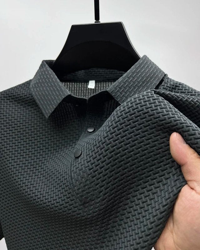 Herren-Polohemd mit kurzen Ärmeln – Leichtes Oberteil mit Struktur für den lässigen Alltag und zum Golfspielen