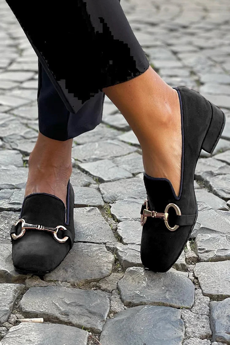 Women’s Horsebit Detail Loafers Elegant Slip-On Flat Shoes