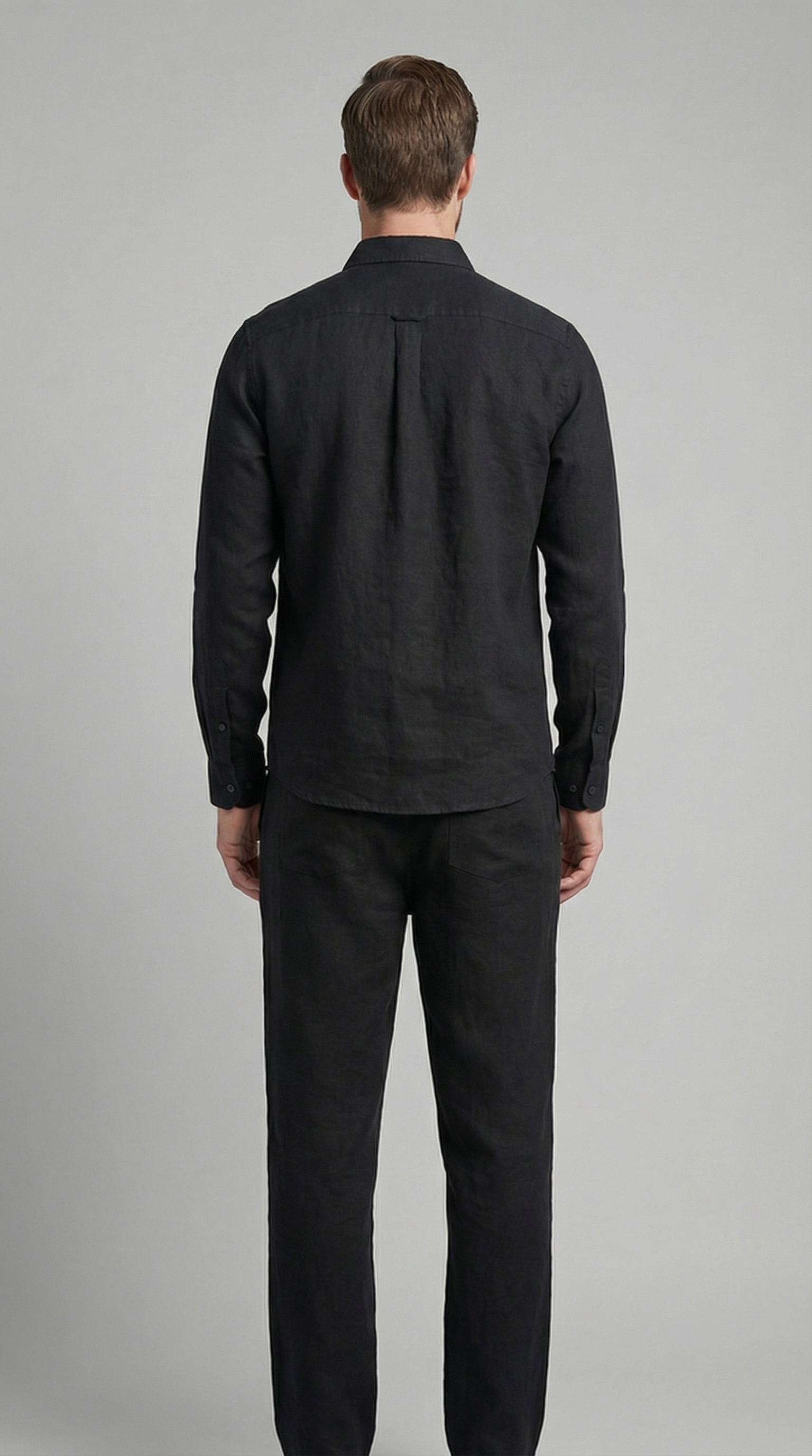 Conjunto de lino para hombre Camisa y pantalones relajados