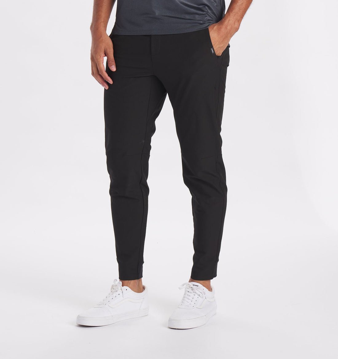 Pantaloni bărbătești elastici, cu croială slim - pantaloni casual conici, cu buzunare laterale, pentru purtare zilnică