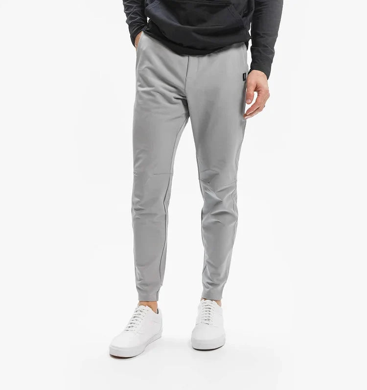 Pantaloni bărbătești elastici, cu croială slim - pantaloni casual conici, cu buzunare laterale, pentru purtare zilnică