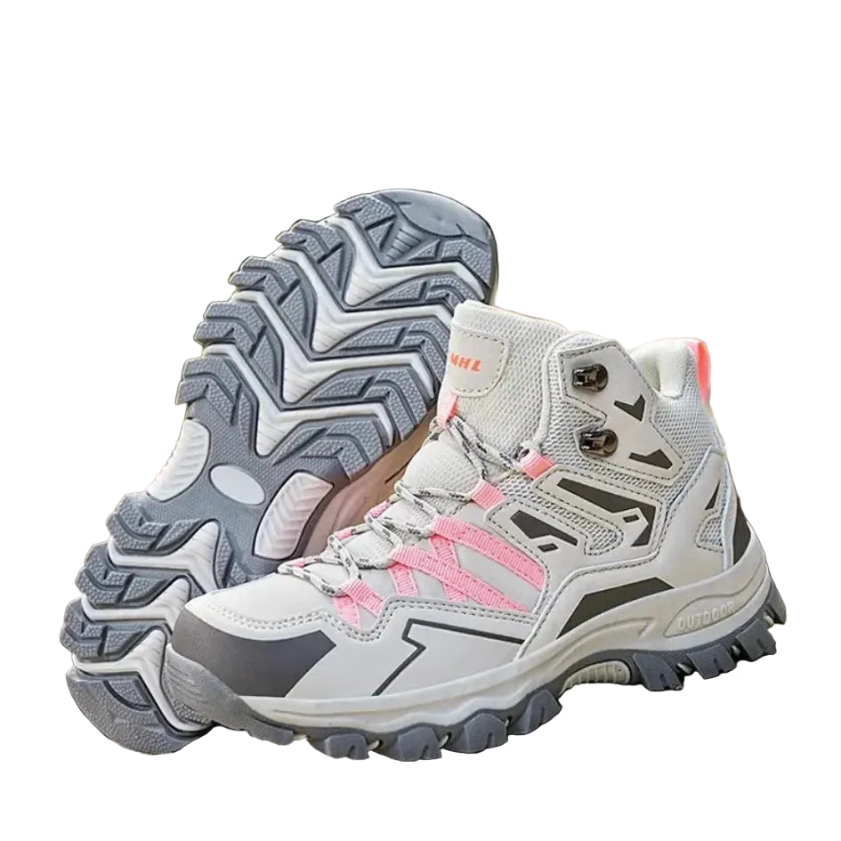Scarpe da trekking alte da donna - Sneakers leggere e traspiranti con lacci e suola antiscivolo per passeggiate, trekking e sentieri