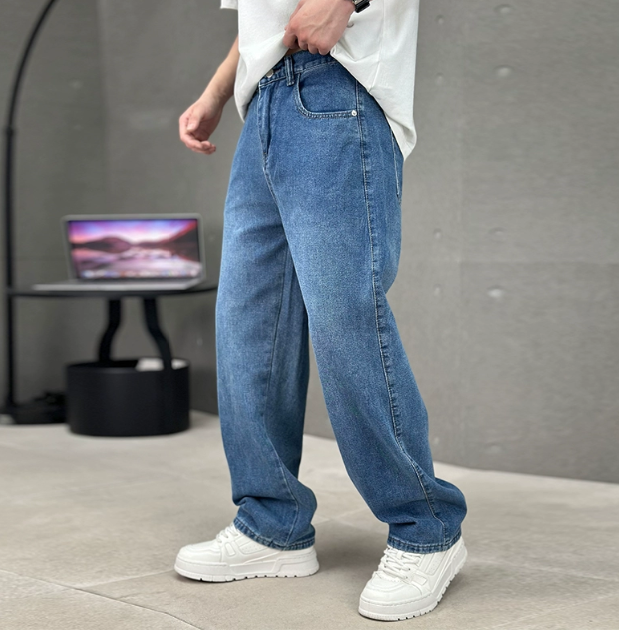 Herren-Jeans mit geradem Bein – Klassische, lockere Passform für lässige Alltagskleidung und stilvolle Wochenend-Outfits
