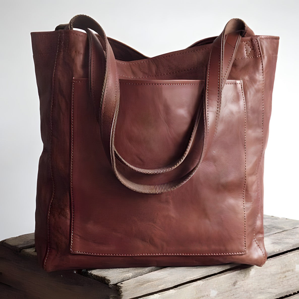 Borsa Tote Oversize da Donna in Pelle con Tracolle Minimaliste