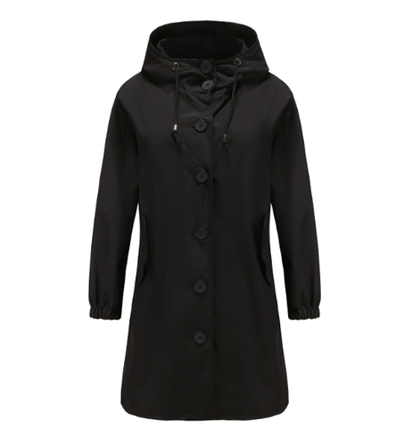 Women’s Hooded Raincoat – Longline Waterproof Layer for Everyday Weather Protection
