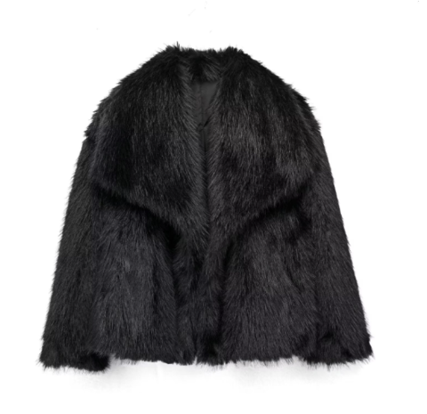 Dámská zimní bunda z hebké umělé kožešiny - hřejivá zkrácená výrazná vrstva pro elegantní městské nošení, smart casual outfity, večerní příležitosti a styling do chladného počasí