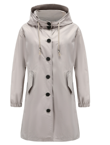 Women’s Hooded Raincoat – Longline Waterproof Layer for Everyday Weather Protection