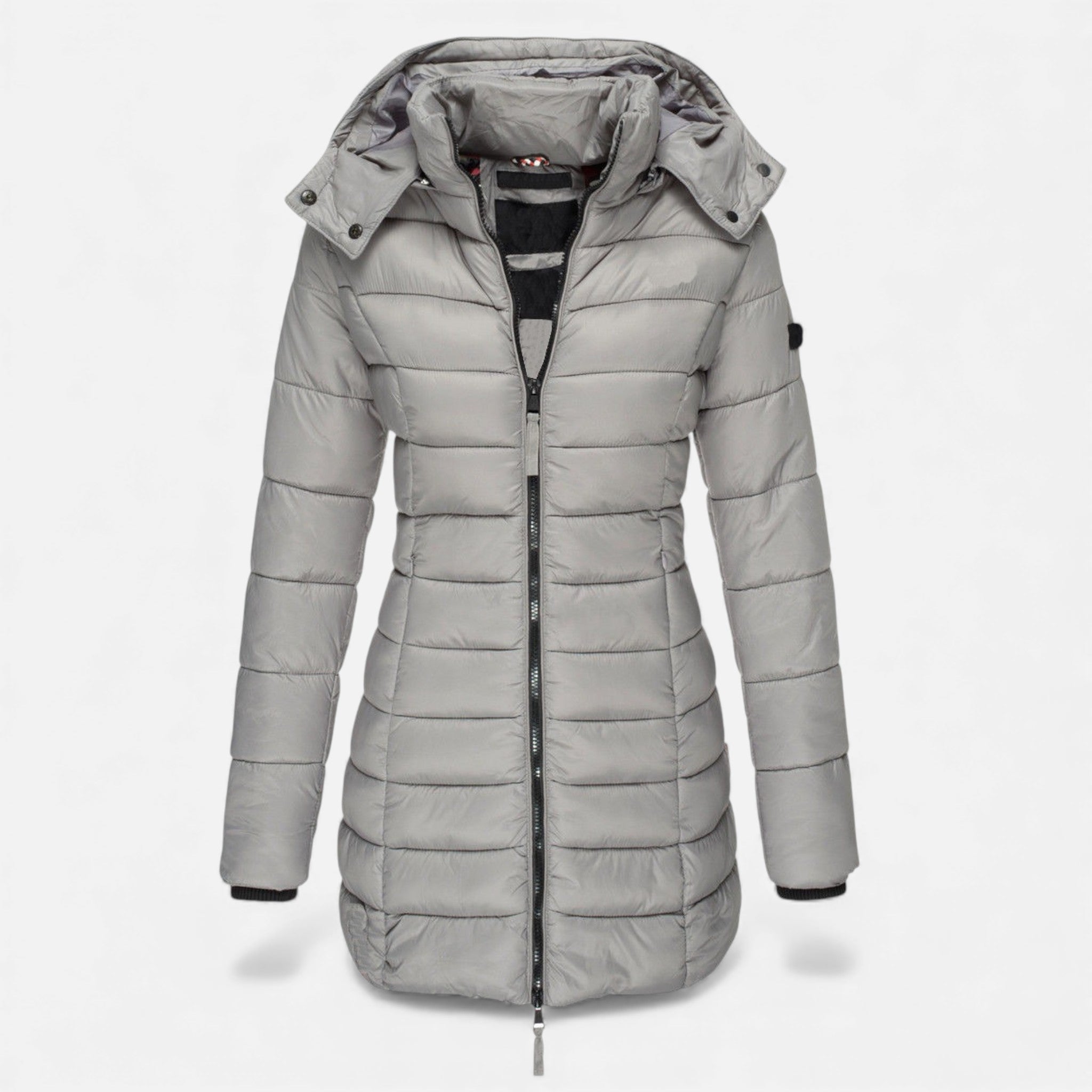 Valmonti | Women’s Puffer Quilted Slim Mid-Length Jacket – Overcoat