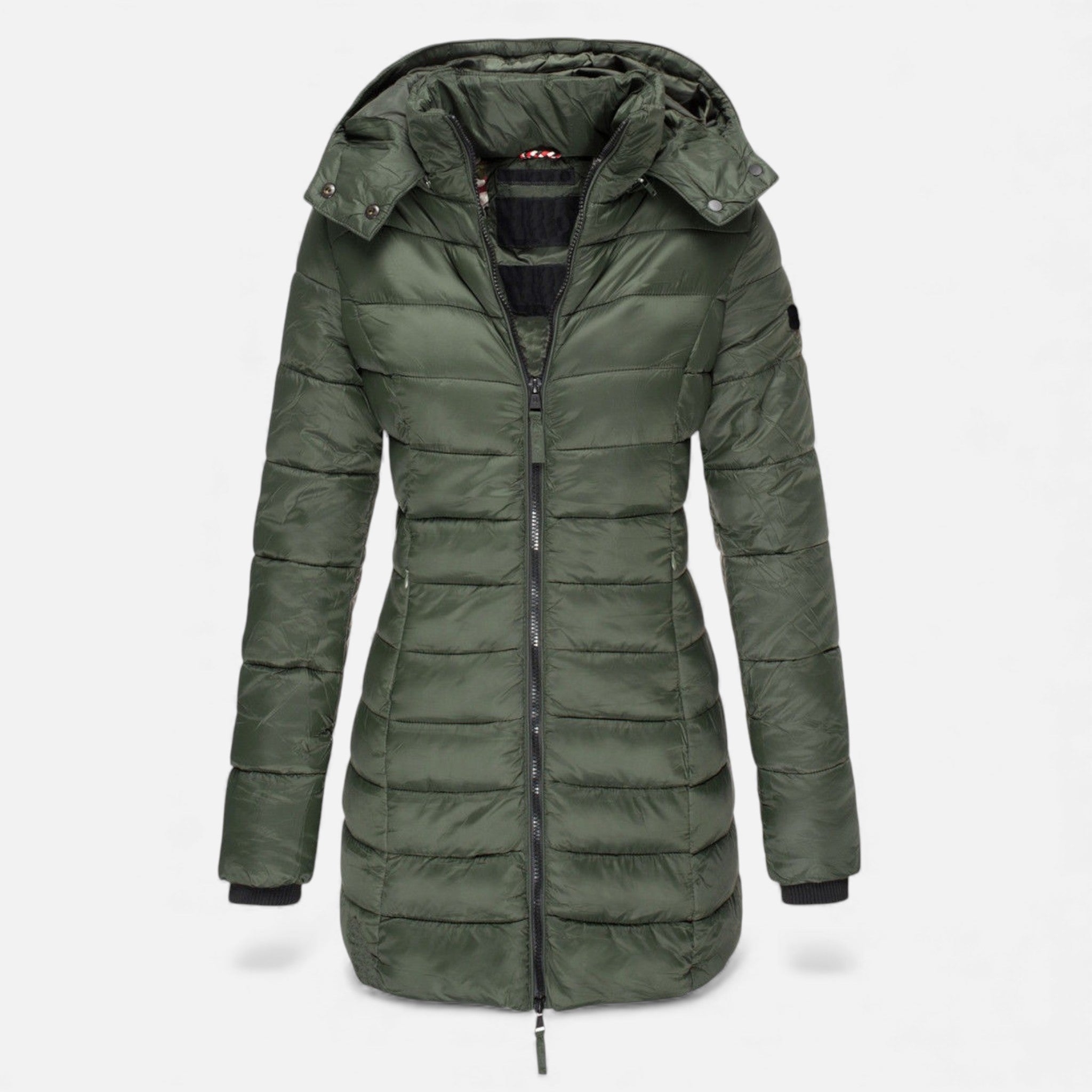 Valmonti | Women’s Puffer Quilted Slim Mid-Length Jacket – Overcoat