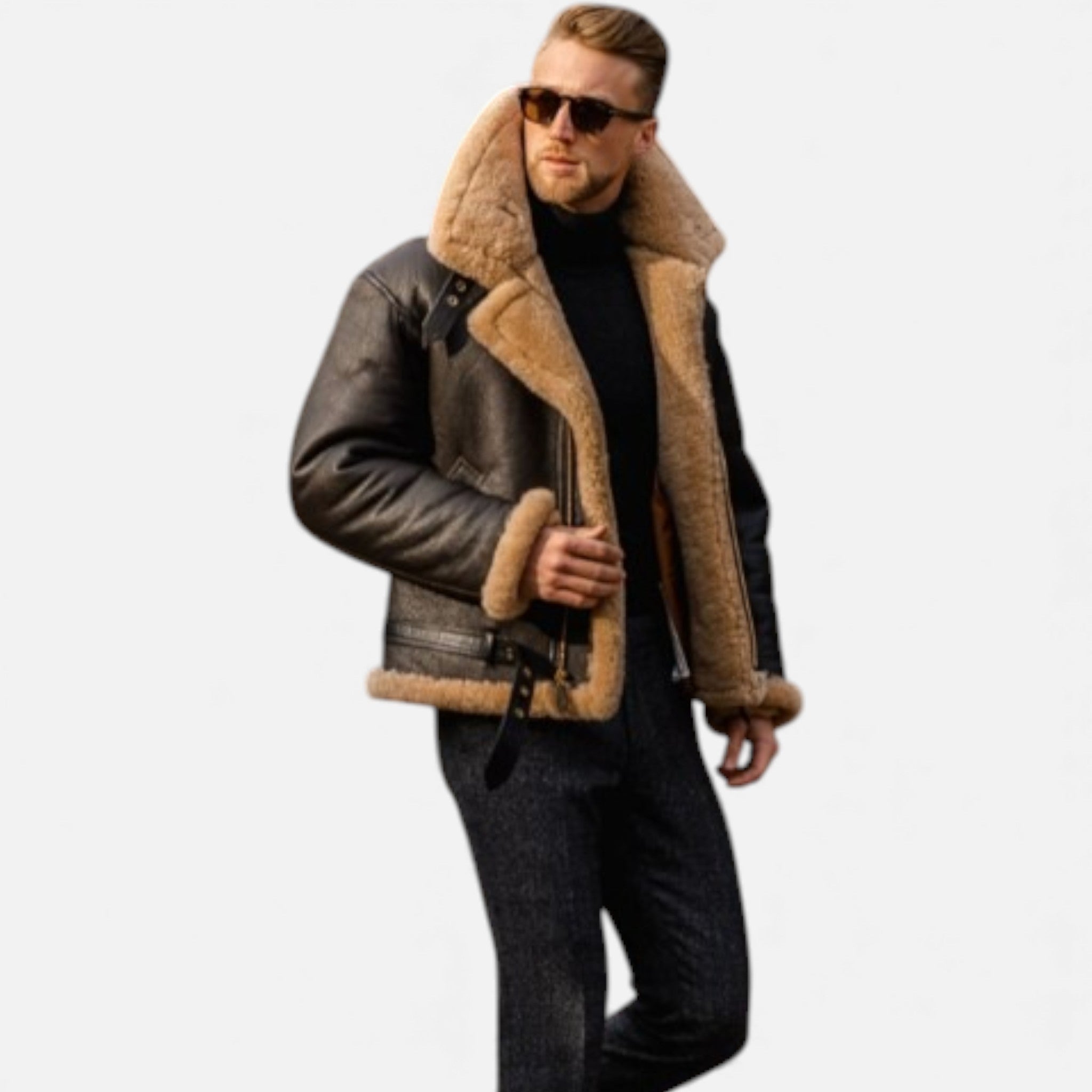 Valmonti | Men’s Fur-Lined Winter Jacket – Classic Warm Coat