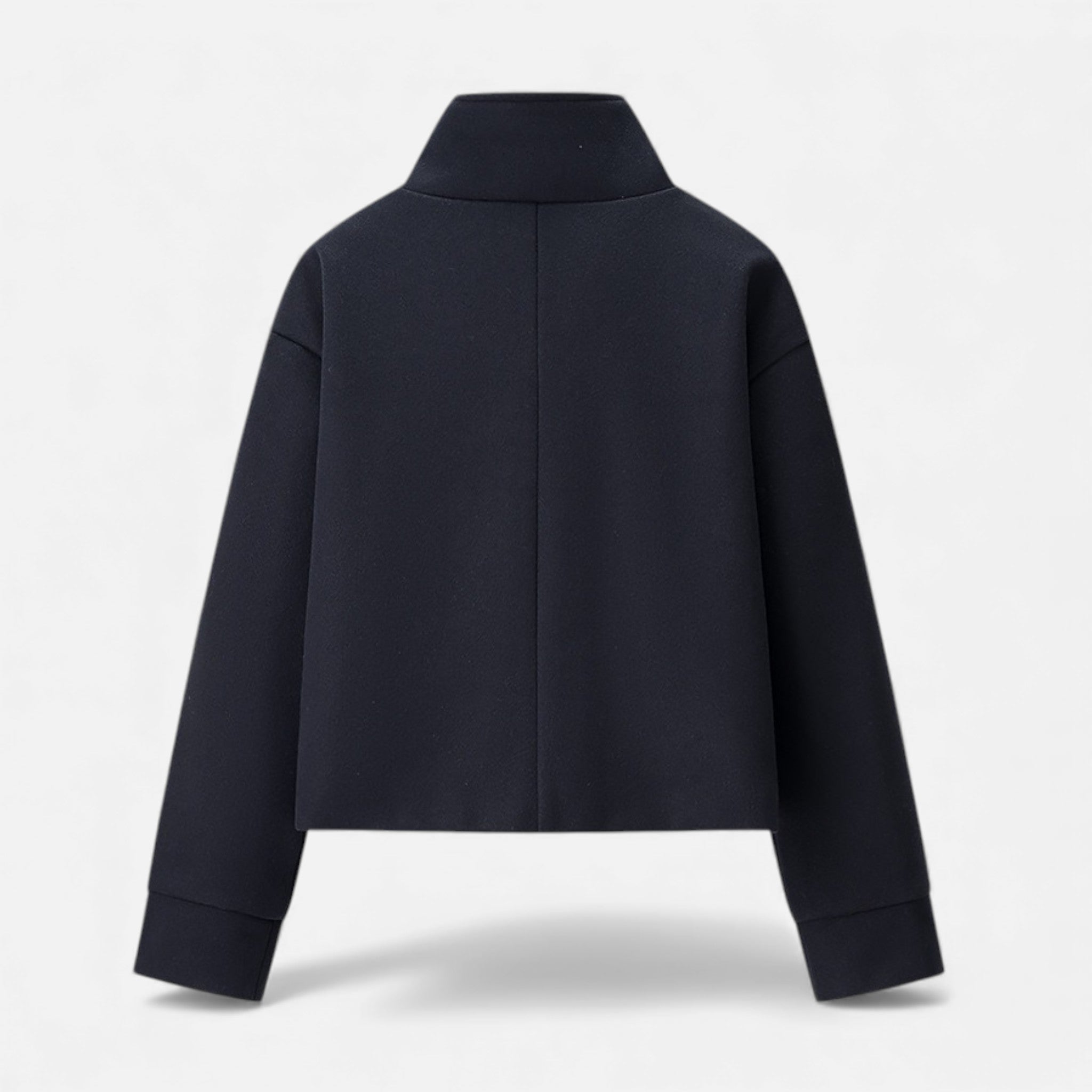 Valmonti | Women’s Wool Breasted Coat – Classic Stand-Collar Coat