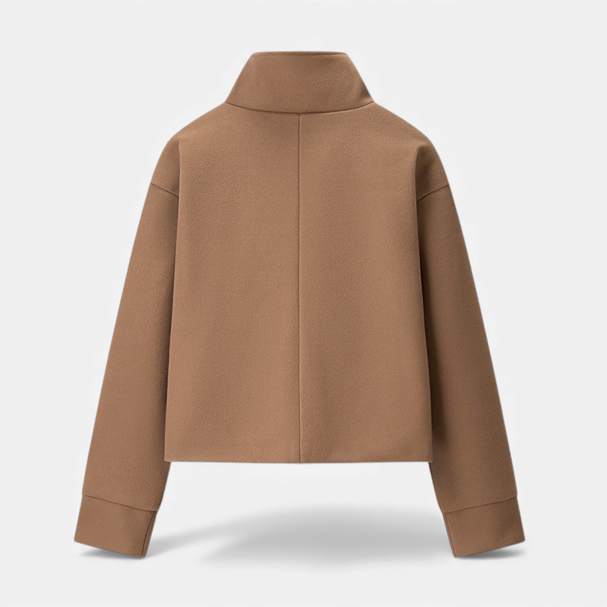 Valmonti | Women’s Wool Breasted Coat – Classic Stand-Collar Coat