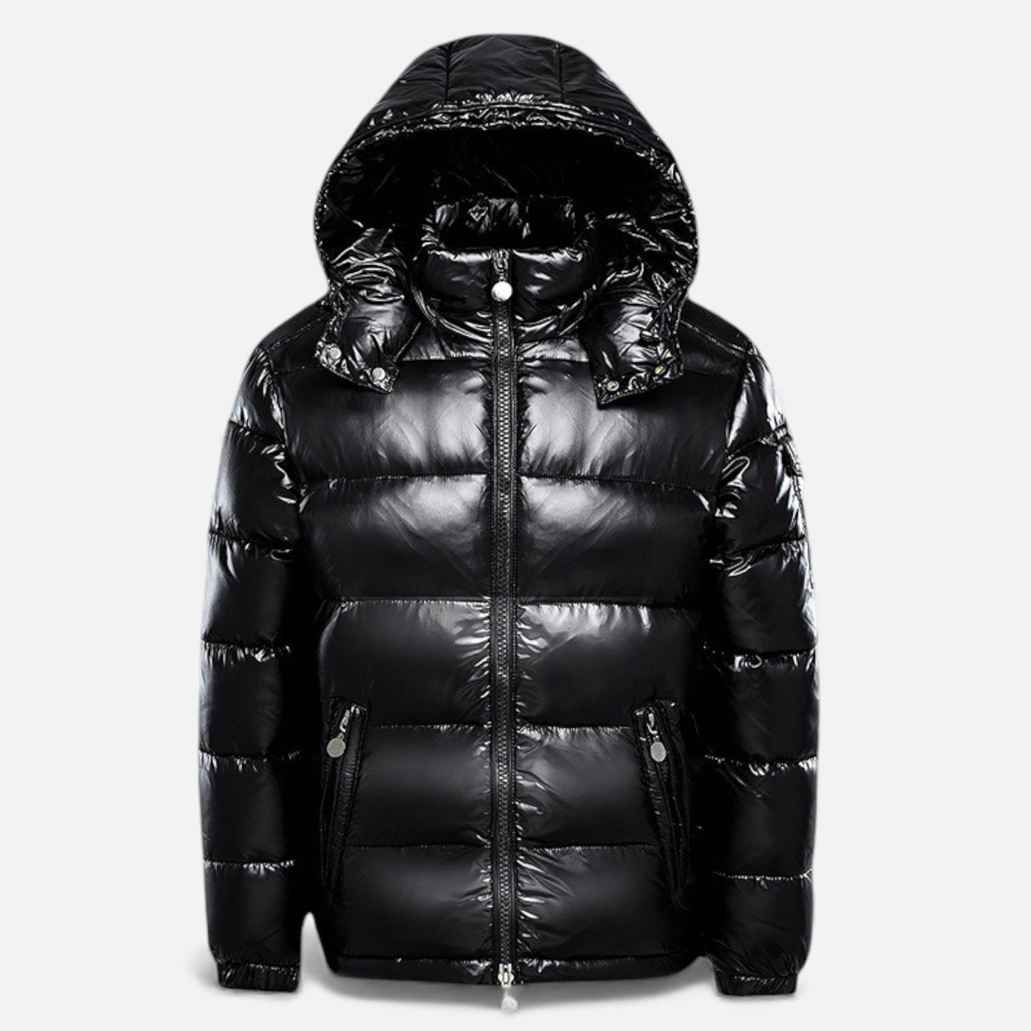 Valmonti | Men’s Short Puffer Down Jacket – Glossy Winter Coat