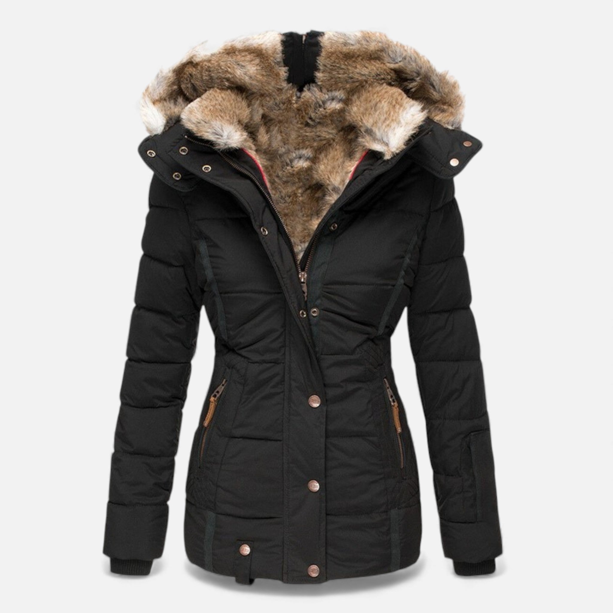 Valmonti | Women’s Cotton Zip-Up Hooded Jacket – Slim Classic Jacket