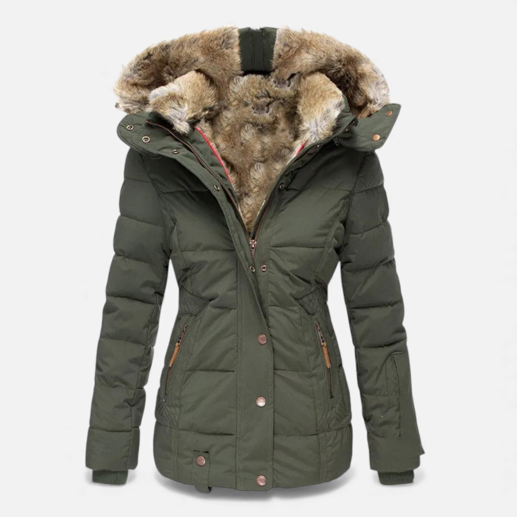 Valmonti | Women’s Cotton Zip-Up Hooded Jacket – Slim Classic Jacket