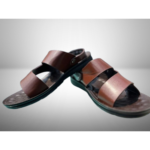 Women’s Brown Double Strap Slide Sandals Casual Summer Flats